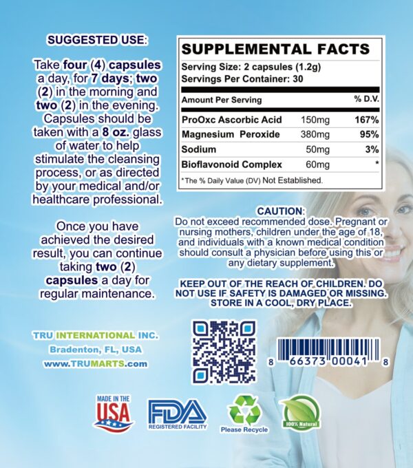 TRUOXYMAG Back Label