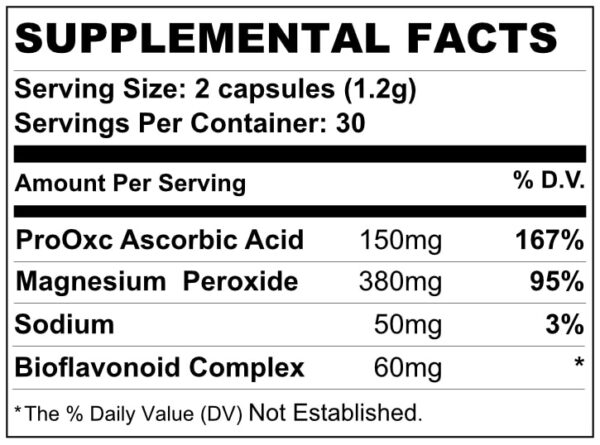 TRUOXYMAG Supplemental Facts